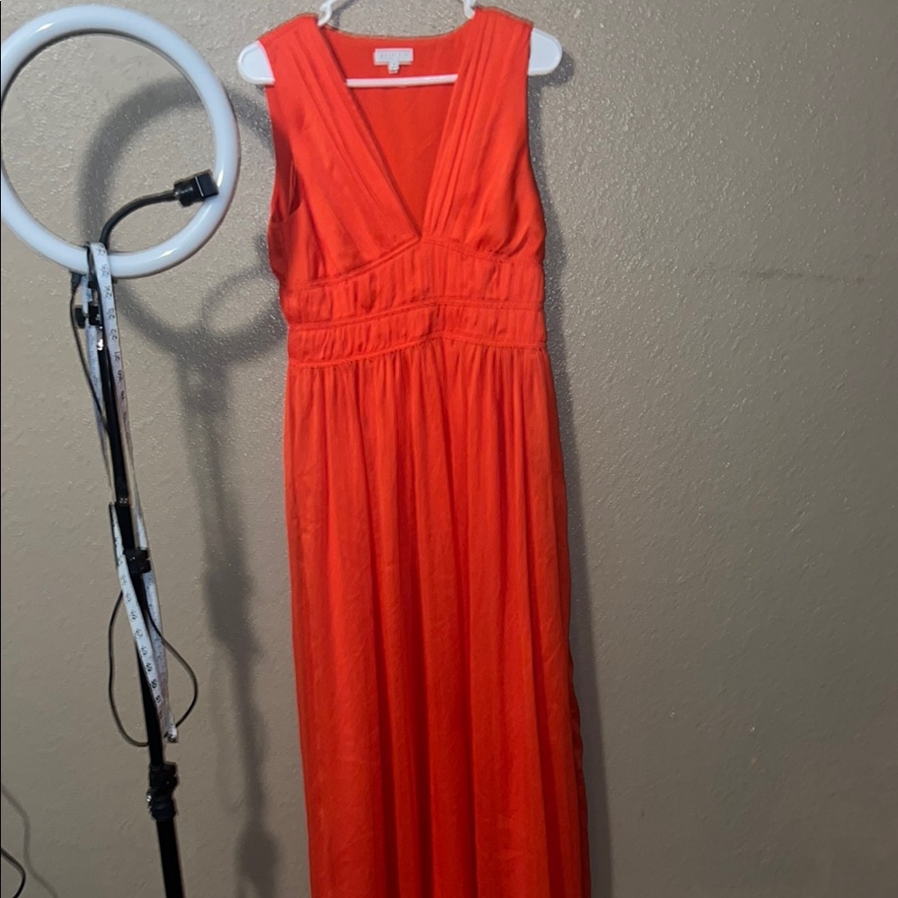 Gianni Bini Rhea Chiffon Orange Maxi Dress